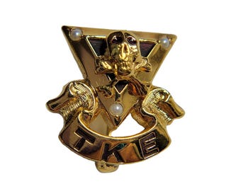 Vtg TKE Tau Kappa Epsilon Fraternity 10K Gold Pin Badge Vtg TKE Tau Kappa Epsilon Fraternity 10K Gold Pin Badge
