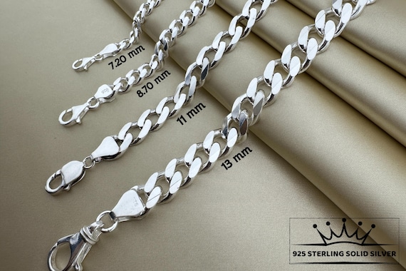 ベース silver925 chain necklace 925 Sterling Silver Big Curb Chain Necklace - Heavy Biker