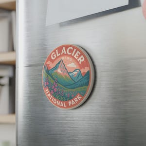 Glace Nationalpark Magnet | Retro, Vintage Stil Montana Geschenk