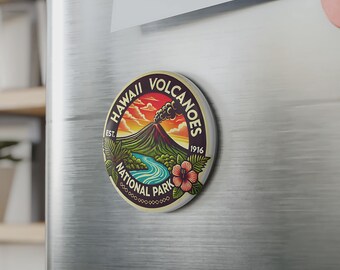 Hawaii Volcanoes National Park magnet | scenic nature souvenir, durable travel gift, national park keepsake, gift ideas for outdoor lovers