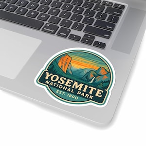 Yosemite National Park sticker, small to large | Yosemite sticker; El Capitan laptop, car & water bottle decal; hiking California gift