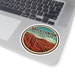 Bryce Canyon Nationalpark Aufkleber | kleines bis großes Vintage-Stil Utah Reisegeschenk, Aufkleber