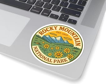 Rocky Mountain Nationalpark Aufkleber, klein bis groß | Auto, Wasserflasche & Laptop Aufkleber; Colorado Rocky Mountains Kunst; Nationalpark Geschenk