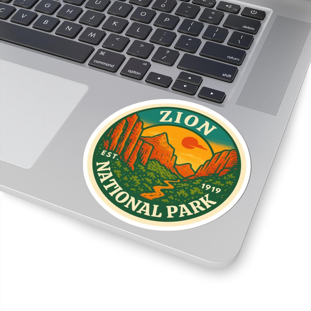 Zion National Park Sticker, Small to Large | Laptop, Car & Water Bottle ...