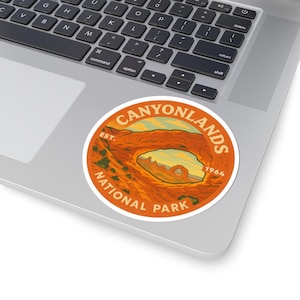 Canyonlands National Park sticker, small to large | vintage, retro style Utah travel gift