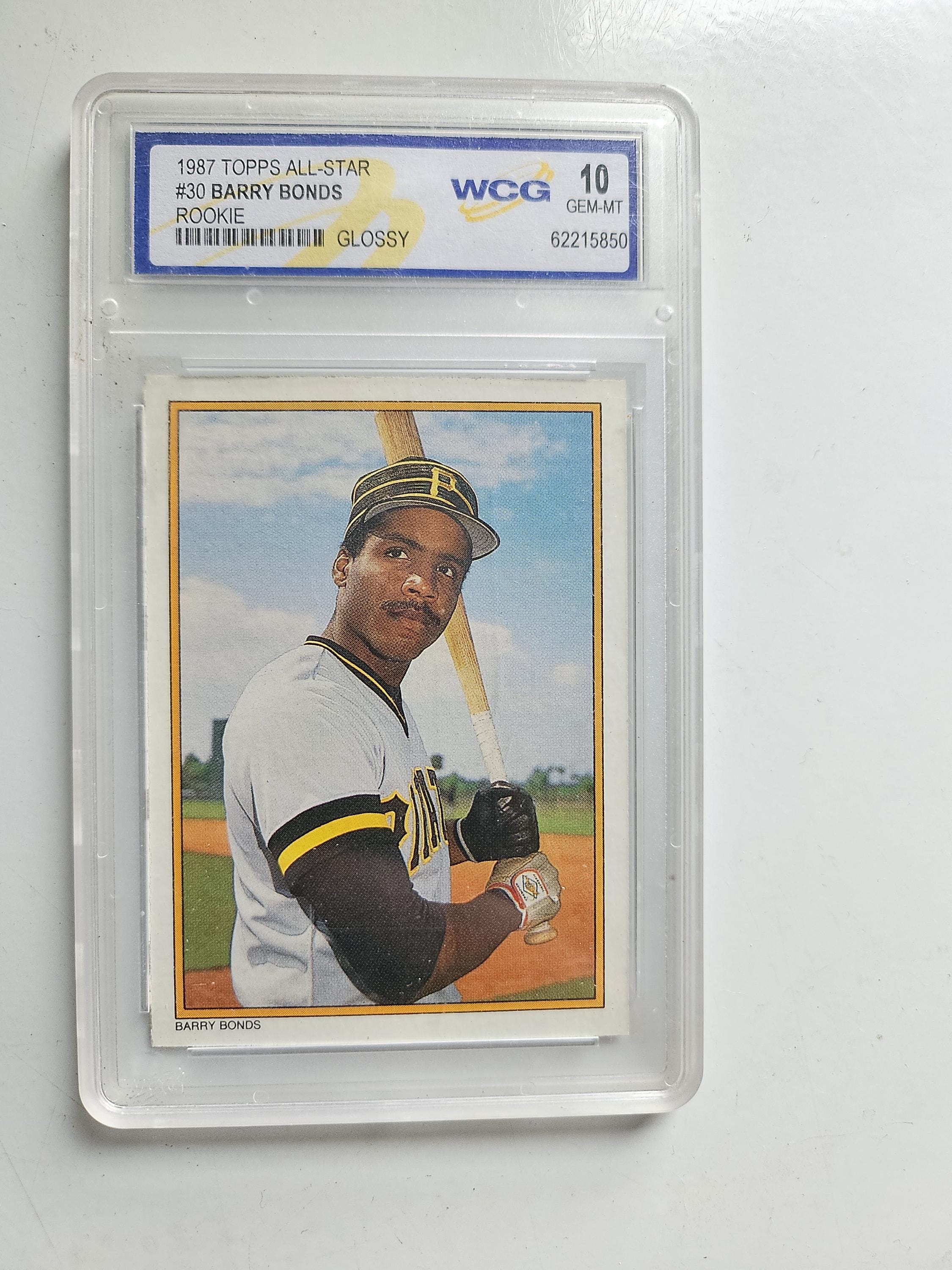1987 Topps Barry Bonds Pirates #30 Rookie Psa 10 - Etsy