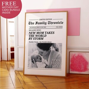 Muttertag Zeitung Vorlage, personalisiertes Mama Geschenk, Mama Mutter Sinnvolles Geschenk, Herzerwärmende Nachrichten Vorlagen Digitaler Download