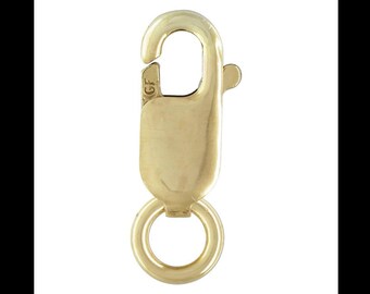 14K Gold Filled Oval Lobster Clasps 8mm 10mm - 10 pcs Made in USA
