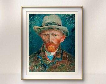 Vincent van Gogh Selbstporträt-Poster, Van Gogh-Druck, berühmte Künstlermalerei - Wandkunst, Hauptdekor, klassische Kunstreproduktion, HOHE QUALITÄT
