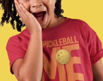 Kid's Pickleball T-Shirt, Despickleball Me, Family Pickleball Players Gift, Racket Sports Fan, Movie and Animation Fan, Softstyle Cotton Tee