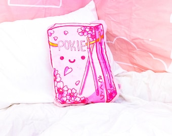 Sakura Milk & Pokki Plushie: Kawaii Japanese Snack Toy