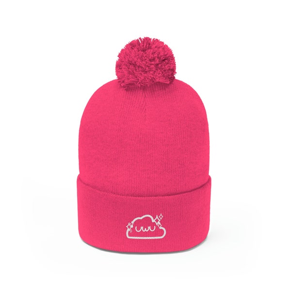 UWU Cloud™ Beanie - Cute and Cozy Knit Hat with Unique Design - Perfect for Cloud Lovers and Kawaii Enthusiasts - Handcrafted Gift Idea