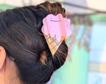 Ditto Ice Cream Hair Claw: Anime Kawaii Pastel Clip