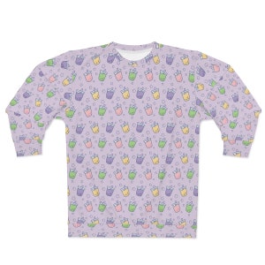 Colorful Boba Sweater | Fun Bubble Tea Embroidered Pullover | Cute and Cozy