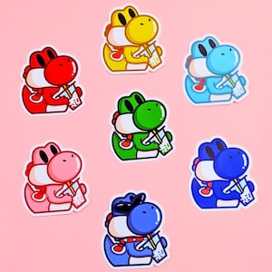 Yoshi x Boba. Decorate your laptop, water bottle, locker or anything you can stick a sticker on.