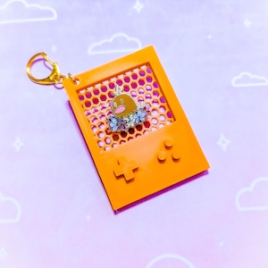 3D Printed Pin Holder Keychain Personalized Enamel Pin Organizer ...