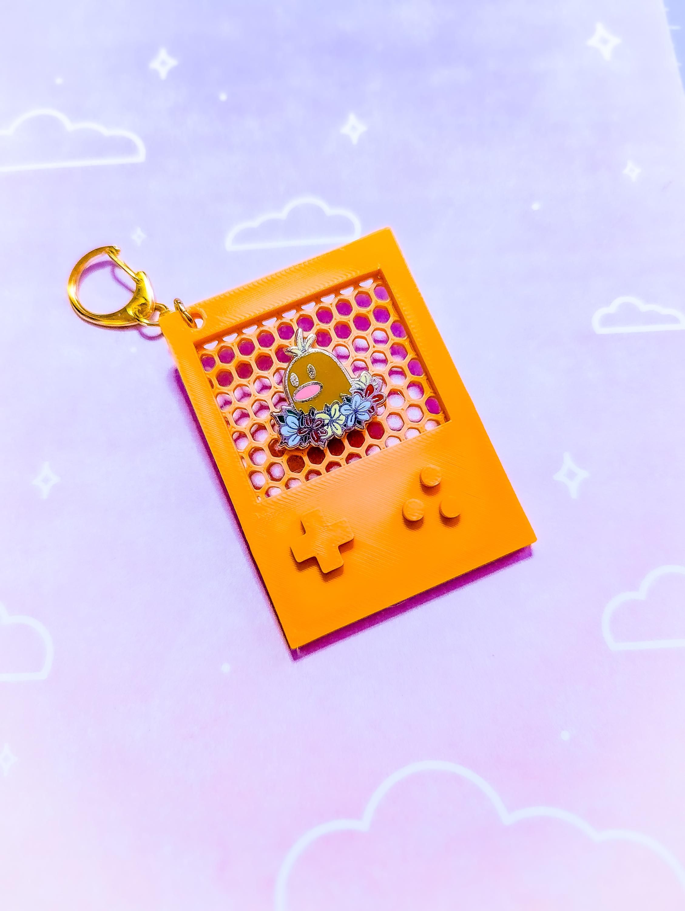 3D Printed Pin Holder Keychain: Enamel Pin Display, Customizable - Etsy