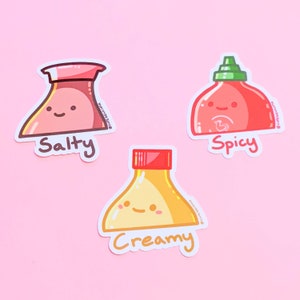 Sauce friends Sticker | food soy sauce sriracha mayo mayonnaise foodie kawaii cute