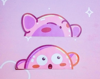 Kirby peekers  | Cute kawaii video games car decal vinyl