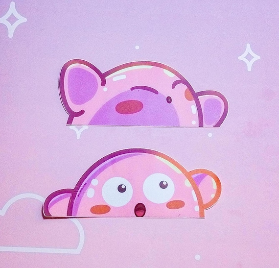 Kirby peekers  | Cute kawaii video games car decal vinyl