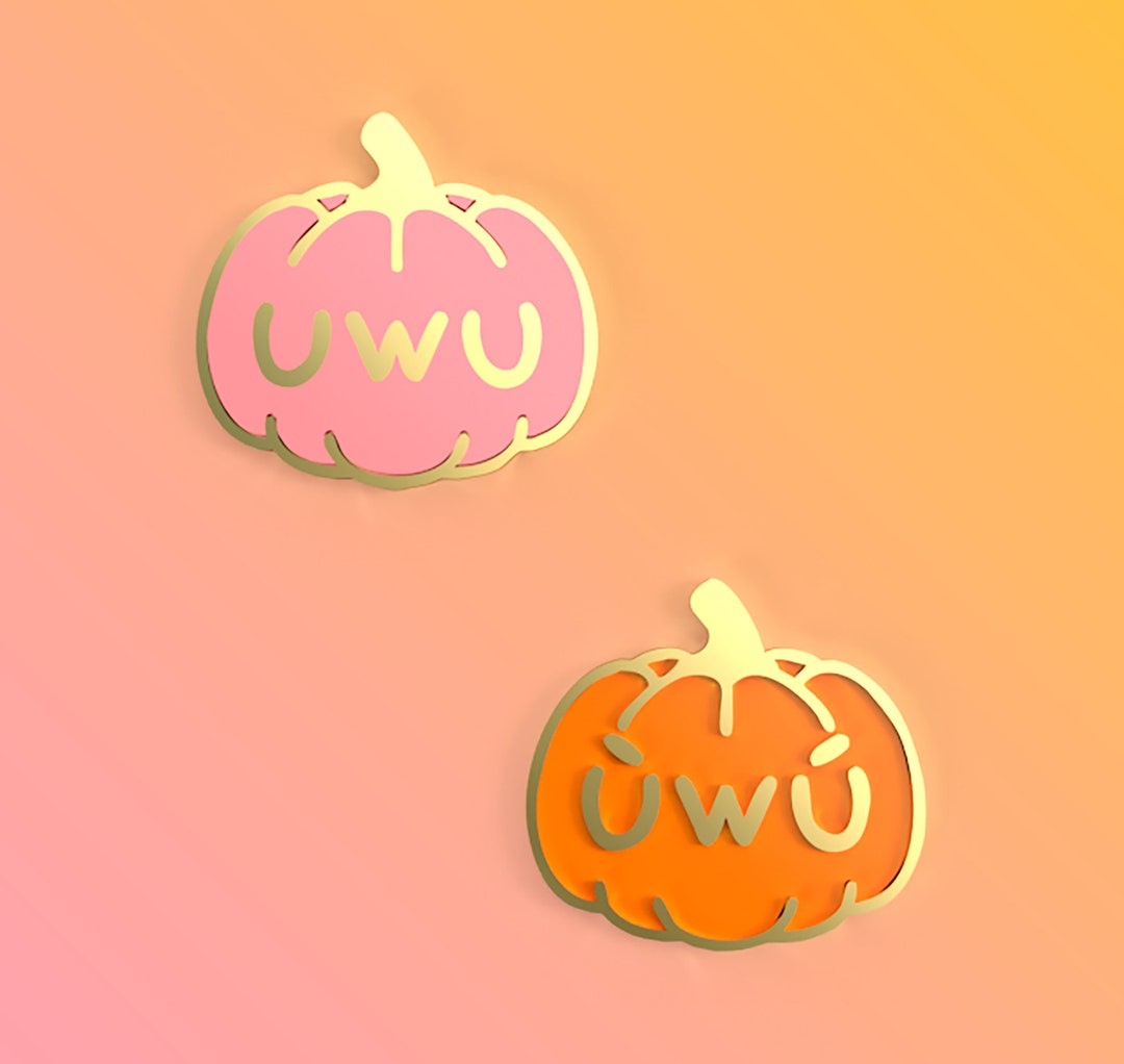 Uwu Pumpkin Enamel Pin Halloween Fall Autumn Seasonal - Etsy