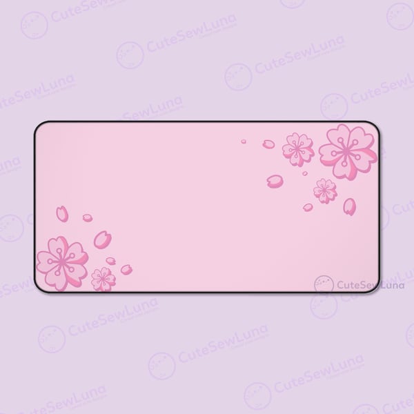 Sakura Corner Desk Mat | Spring Kawaii Cute Japanese Japan Cherry Blossom