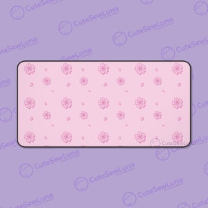 Sakura All Over Print Deskmat | Cherry Blossom Mouse Pad | Japanese Floral Desk Decor | Spring Desk Mat| Kawaii Cute Aesthetic Gaming
