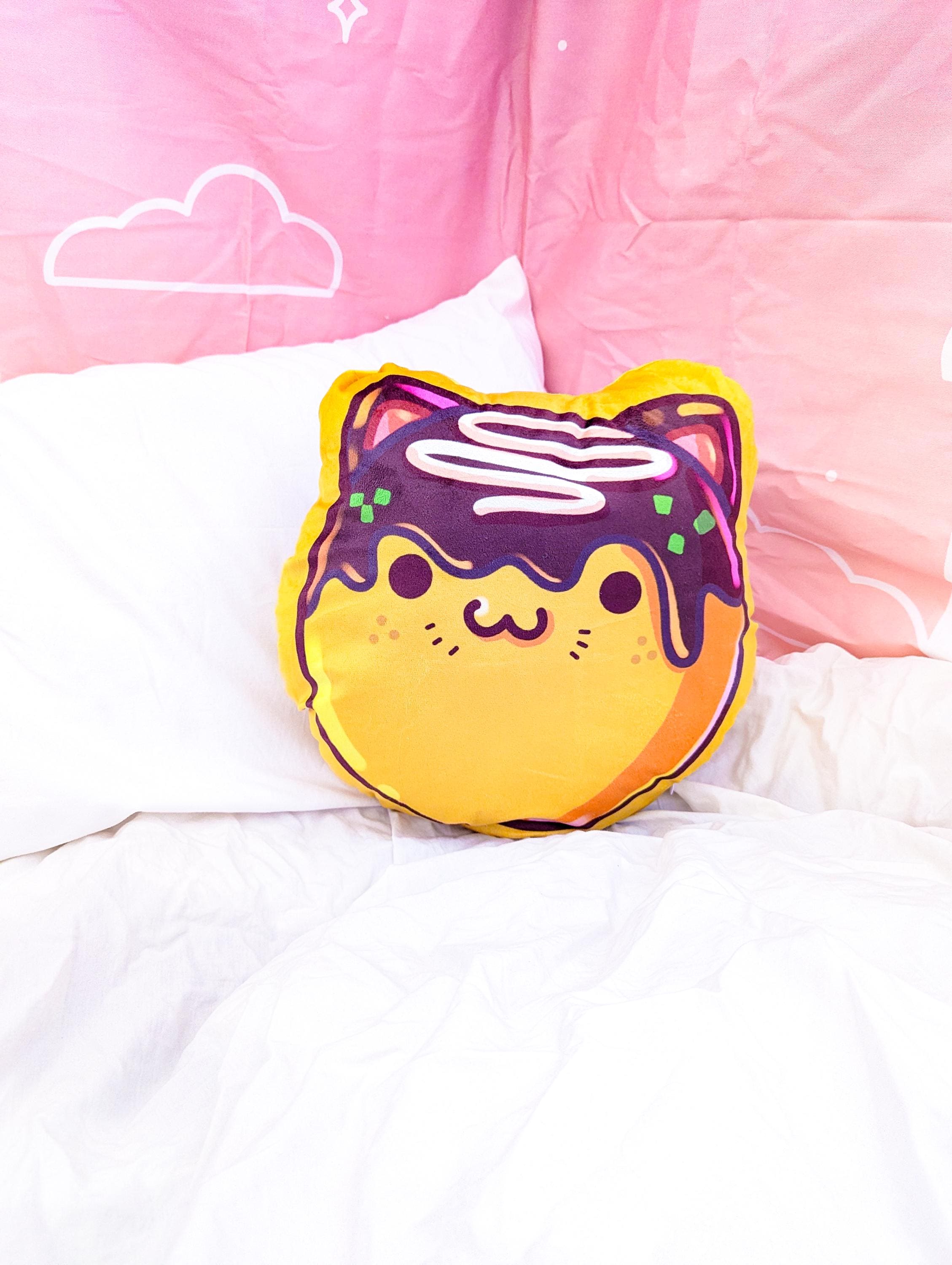 Takocat & Onigiri Bear Plushie Set | Cute Japanese Food Plushies | Kawaii Stuffed Animals | Unique Gift for Food Lovers