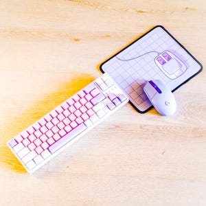 Mario Paint Deskmat | Retro Gaming Mouse Pad | Nostalgic Desk Accessory | Vibrant Desk Mat