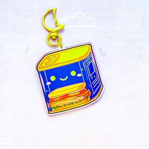 かわいいスパムむすびキーホルダー：楽しいグルメキーリング