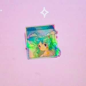 Cloud.jpg Sticker | Cute kawaii video games car decal vinyl aesthetic computer anime girl
