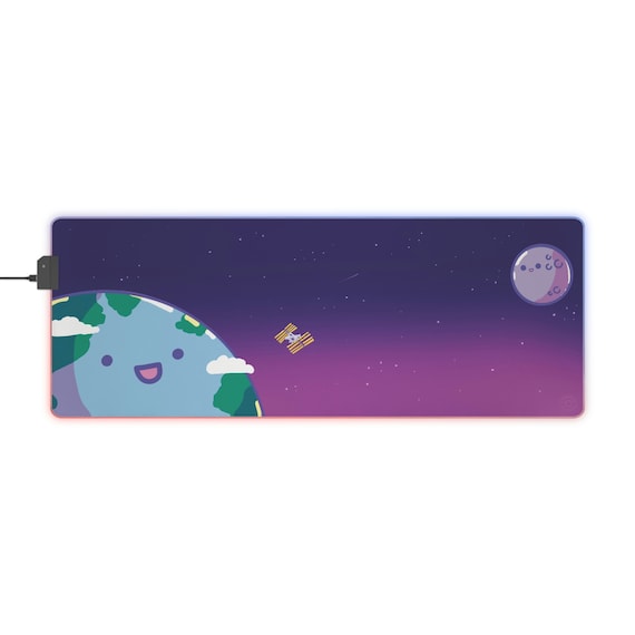 Kawaii Space LED Gaming Deskmat | Mouse Pad