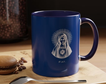 Blue Virgin Mary Accent Coffee Mug (11oz)