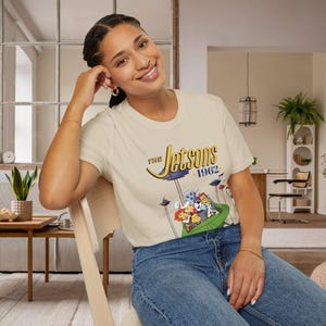 the jetson t shirt, cartoon shirt, tv show tshirts, retro t shirt women, 60s tshirt, vintage t shirt, series t shirts, gift for women, gift image 2