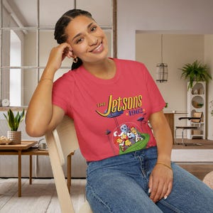 the jetson t shirt, cartoon shirt, tv show tshirts, retro t shirt women, 60s tshirt, vintage t shirt, series t shirts, gift for women, gift image 9