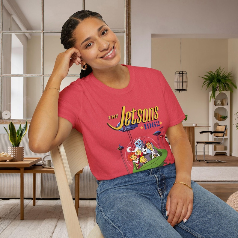 the jetson t shirt, cartoon shirt, tv show tshirts, retro t shirt women, 60s tshirt, vintage t shirt, series t shirts, gift for women, gift image 9