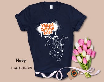 The Flintstones T Shirt, Yabba dabba doo shirt, Retro Cartoon Shirt, Vintage Bedrock Shirt, Fred Flintstones tee, Gift for her, pop culture