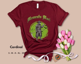 Memento Mori Plague Doctor Shirt Gothic Horror T-Shirt Halloween Grim Reaper Dark Art Occult Witchy Spooky Vintage Gothic Tee gift for her