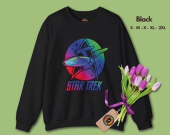 Star Trek, Vintage, Retro, birthday gift, Sci fi, Space, Gifts, Star, Gift for her, Iconic, Gift for him, Funny gift, Star Trek Sweatshirt
