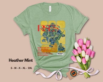 Irises T-Shirt, Van Gogh T-Shirt, Floral Painting, Famous painting, Impressionist, Realism, Renaissance Artist, Vintage, Aesthetic T-Shirt