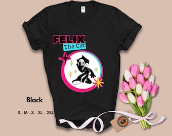 Felix the Cat, Felix, Gift for her, vintage, cat, cartoons, Felix the Cat Shirt, cat lovers, 1920s, Gift, retro shirt, vintage shirt, Retro