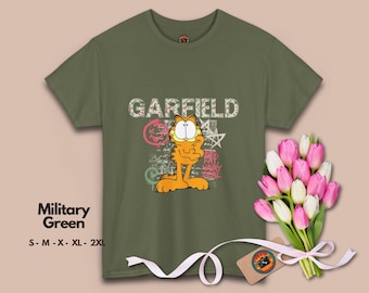 Garfiel T Shirt Funny Retro Comic Graphic Tee, Big Fat Hairy Deal, Cartoon Cat Shirt, Gift for 80s & 90s Fans, cat lover gift, pop culture