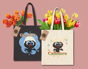Calimero, Retro, Vintage, Gift for her, Gift for women, Chicken tote bag, cartoon gift, Cartoon toten bag, Tote bag, Original Bag, Retro Bag
