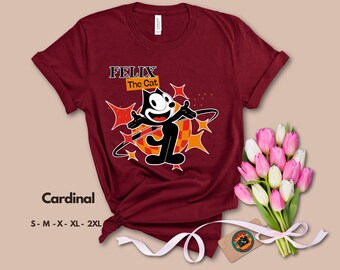 Felix the Cat, Felix, Gift for her, vintage, cat, cartoons, Felix the Cat Shirt, cat lovers, 1920s, Gift, retro shirt, vintage shirt, Retro