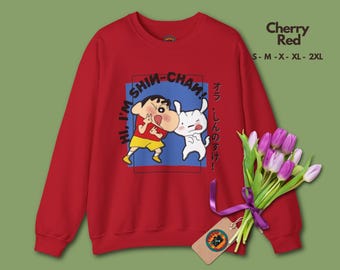 Shin-chan, Cartoon,  Sweatshirt, Gift sweatshirt, retro Sweatshirt, Vintage Sweatshirt, Anime Japan, Gift for mom, Sweatshirt for women,Gift