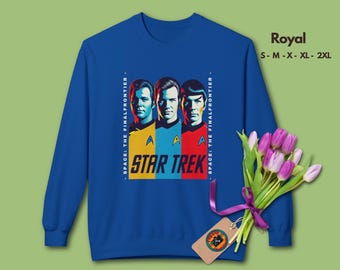 Star Trek, Vintage, Retro, birthday gift, Sci fi, Space, Gifts, Star, Gift for her, Iconic, Gift for him, Funny gift, Star Trek Sweatshirt