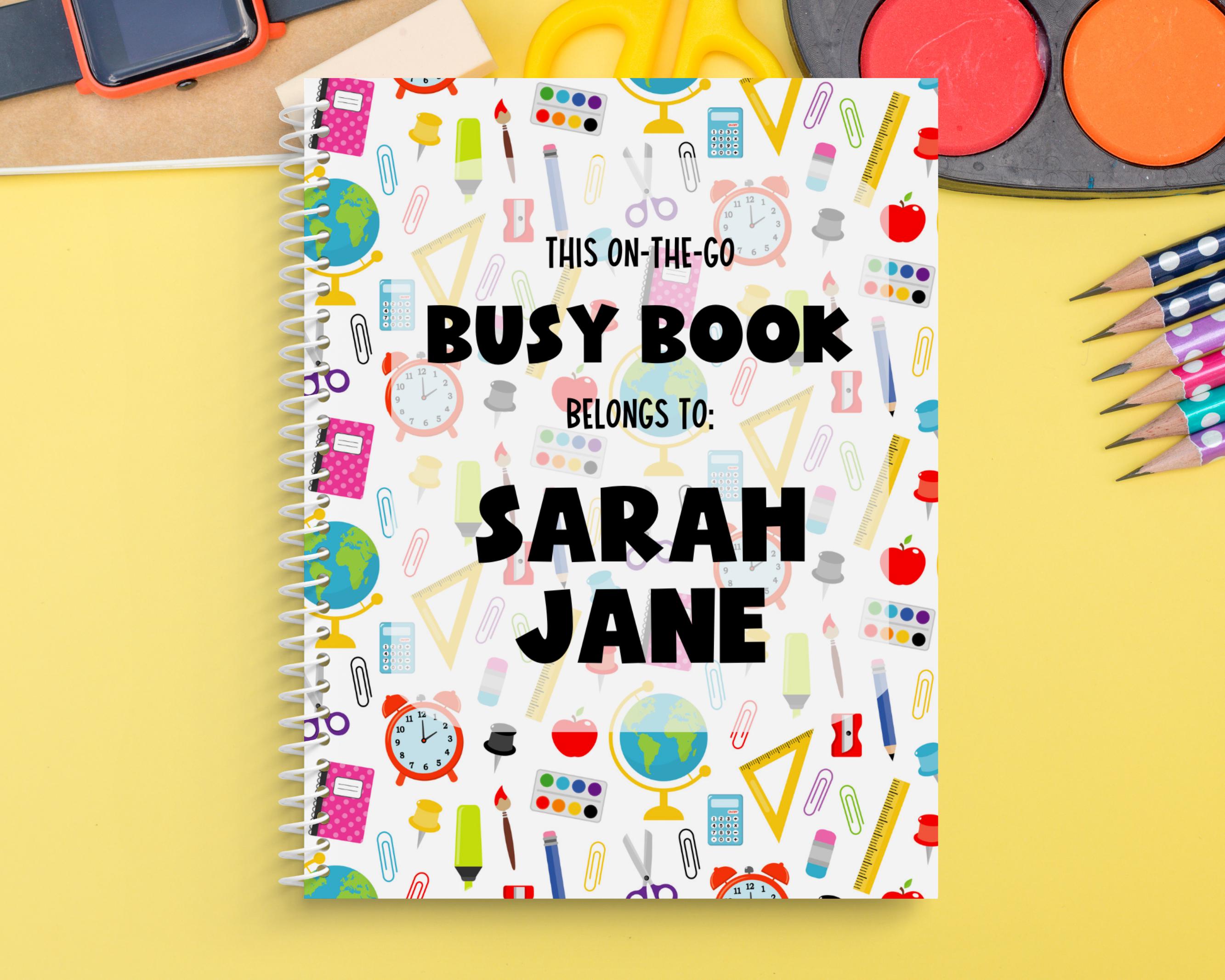Personalized Kids Activity Book Travel Games, Coloring & Puzzle Notebook Screen-Free Car Trip Entertainment Gift Ages 5-9