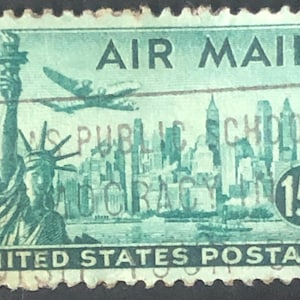 Luftpost 15c USA USA Briefmarke e1 Akzeptabler Zustand.