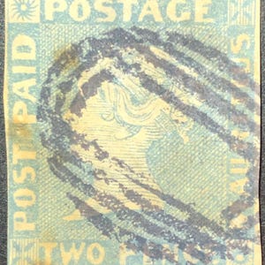 GB Mauritius Great Britain stamp, 1848 South Africa pale blue 2d, Mauritius, cat. sg#8 ….