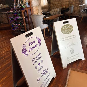 Metall A Frame Schild, Gehwegschild, Sandwich Board Schild für Unternehmen, modernes benutzerdefiniertes Schild, Gehwegschild, A Frame Easy Set Up, Ladenschild